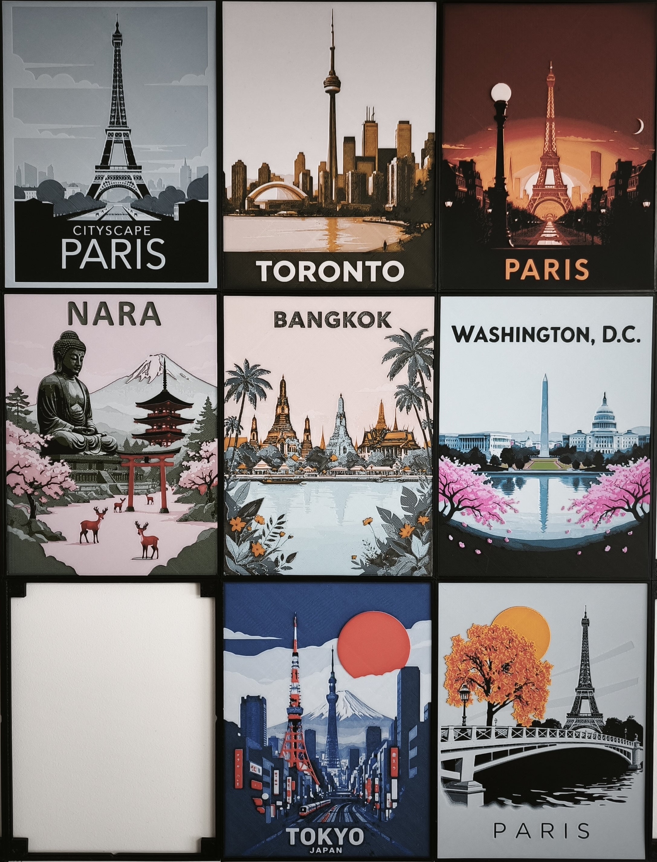 Affiches de voyage de villes