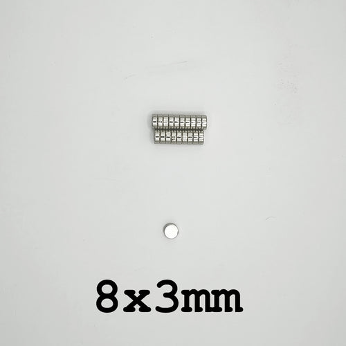 20 aimants en néodyme 8x3mm