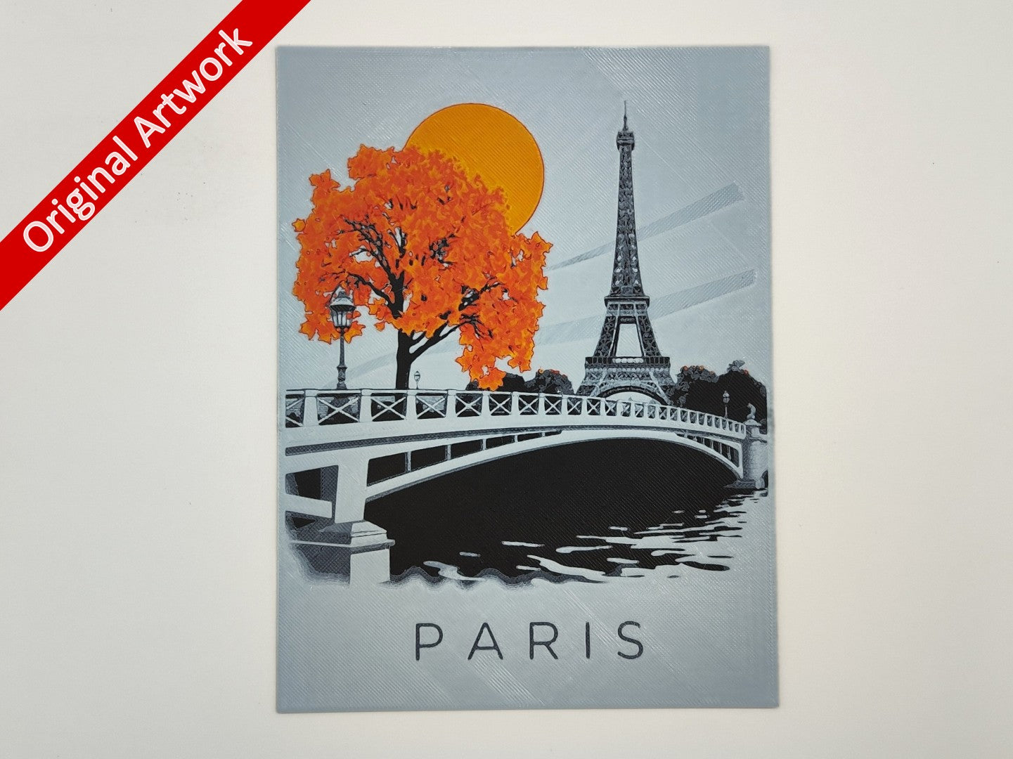 Affiche/poster de voyage de Paris (version 2) imprimée en 3d 
