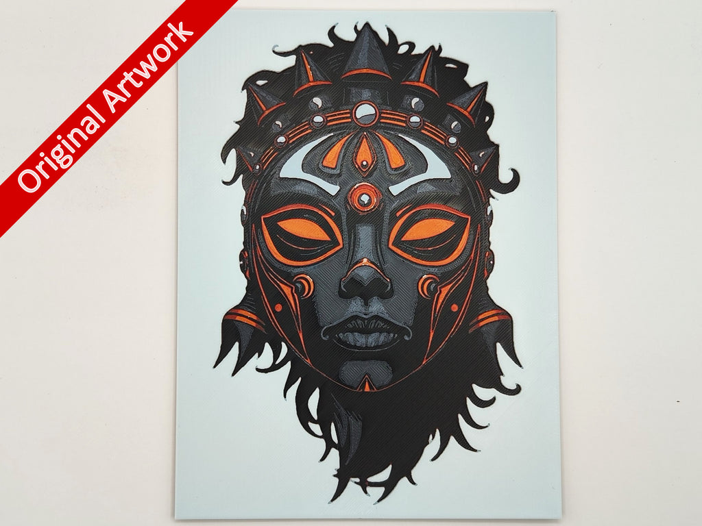 Affiche : Masque africain (impression 3D)