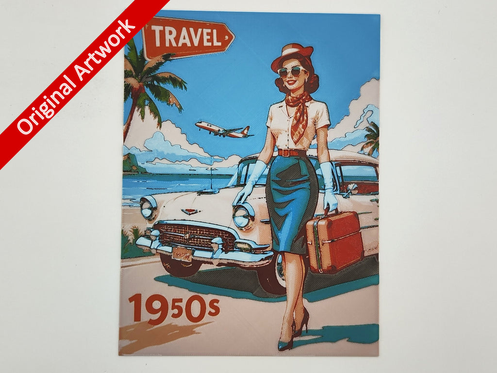 Affiche : Pinup - Voyage (impression 3D)