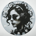 affiche Horloge : Lady steampunk (impression 3D)
