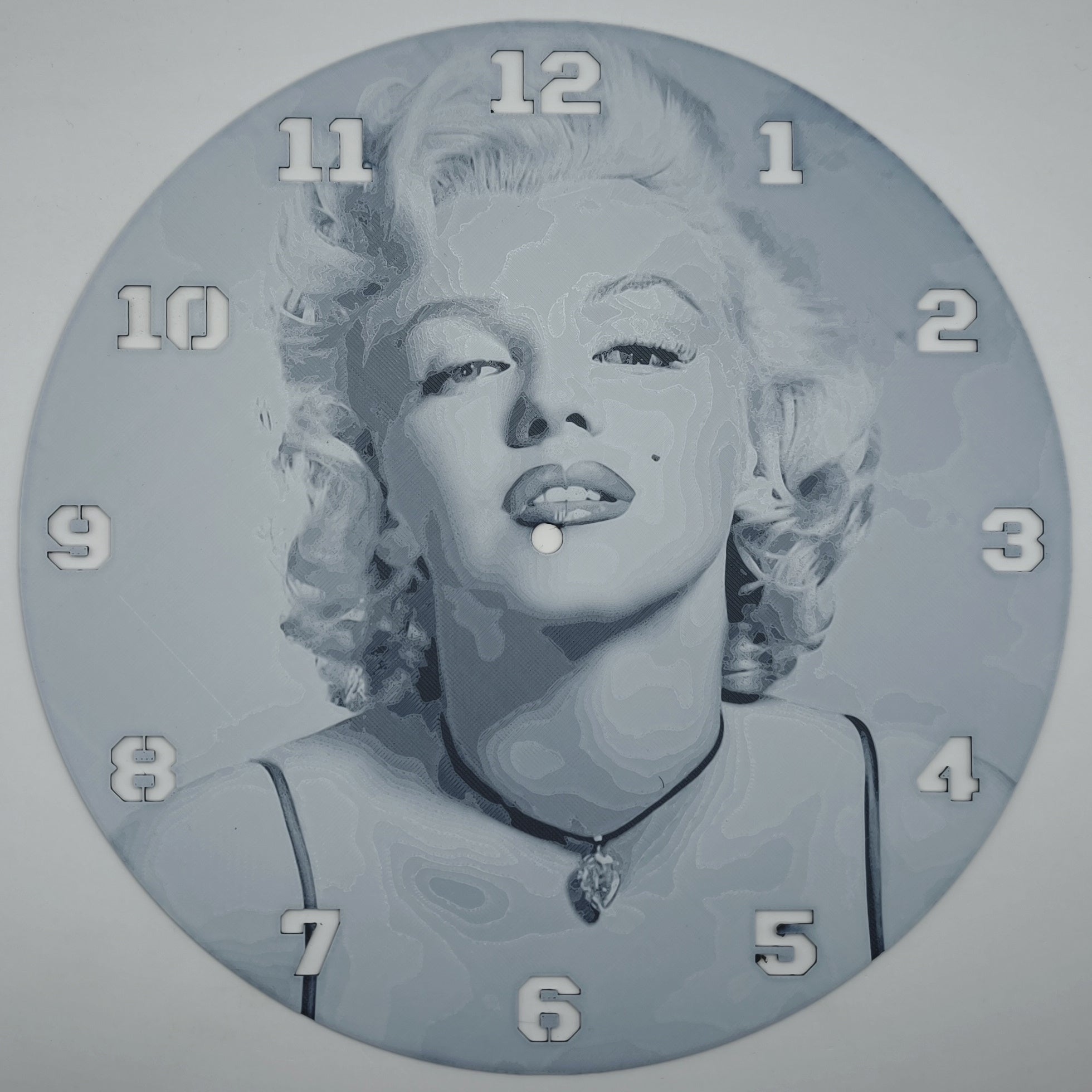 affiche Horloge : Marilyn Monroe (impression 3D)

