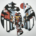 affiche Horloge : Une Geisha dans Kyoto de dos (impression 3D)