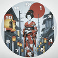 affiche Horloge : Une Geisha dans Kyoto de face (impression 3D)