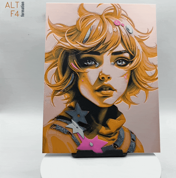 Affiche/poster Flamme et azur imprimée en 3d
