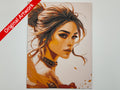 Affiche/poster La femme en safran imprimée en 3d

