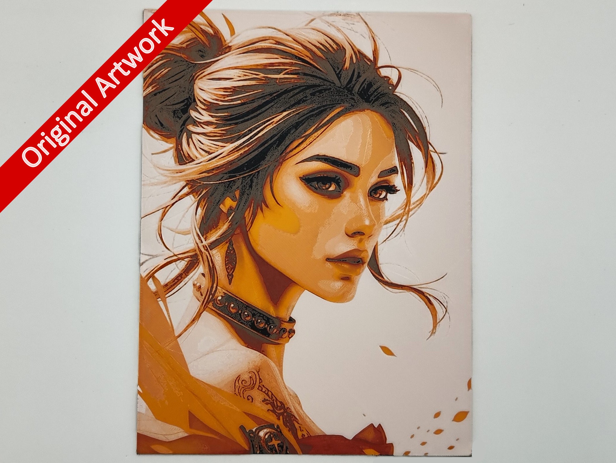 Affiche/poster La femme en safran imprimée en 3d
