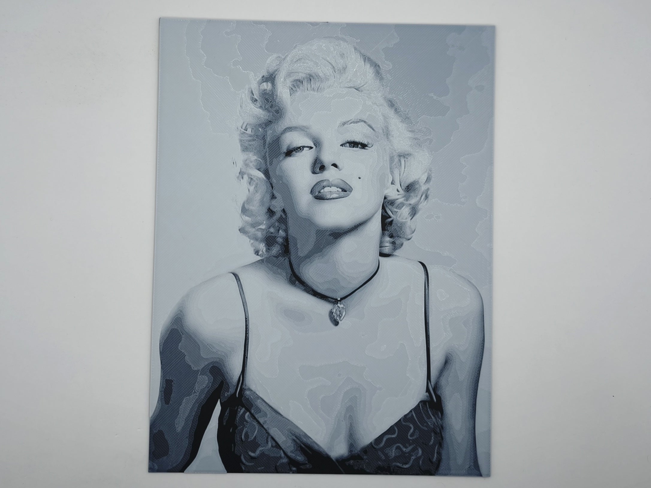 Affiche/poster Marilyn Monroe imprimée en 3d noir et blanc