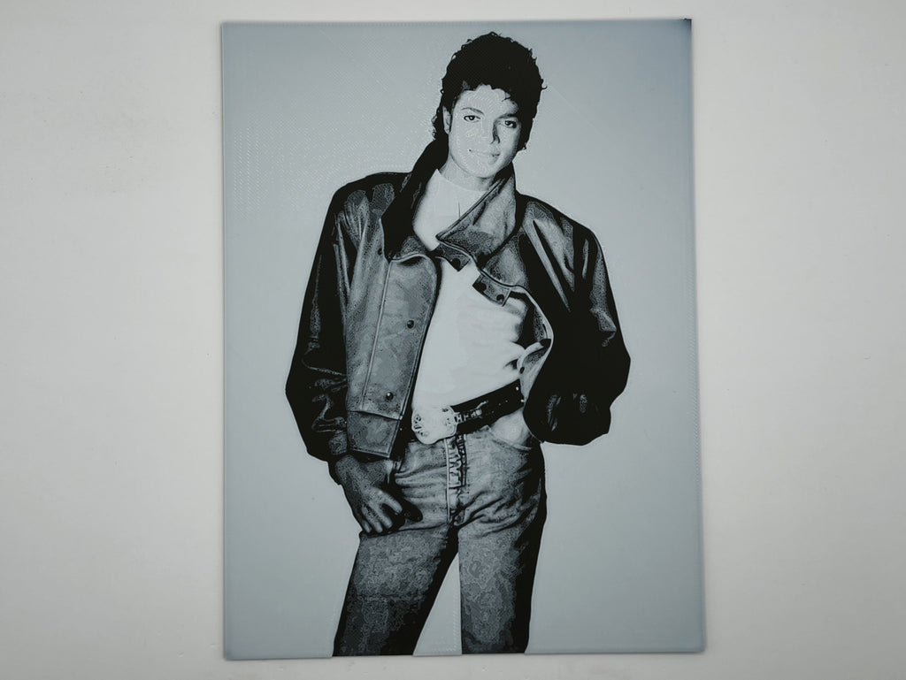 Affiche/poster Michael Jackson imprimée en 3d noir et blanc
