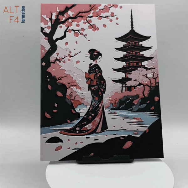 Affiche/poster Murmures de sakura imprimée en 3d

