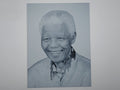 Affiche/poster Nelson Mandela imprimée en 3d noir et blanc