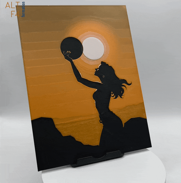 Affiche/poster L'éclipse imprimée en 3d