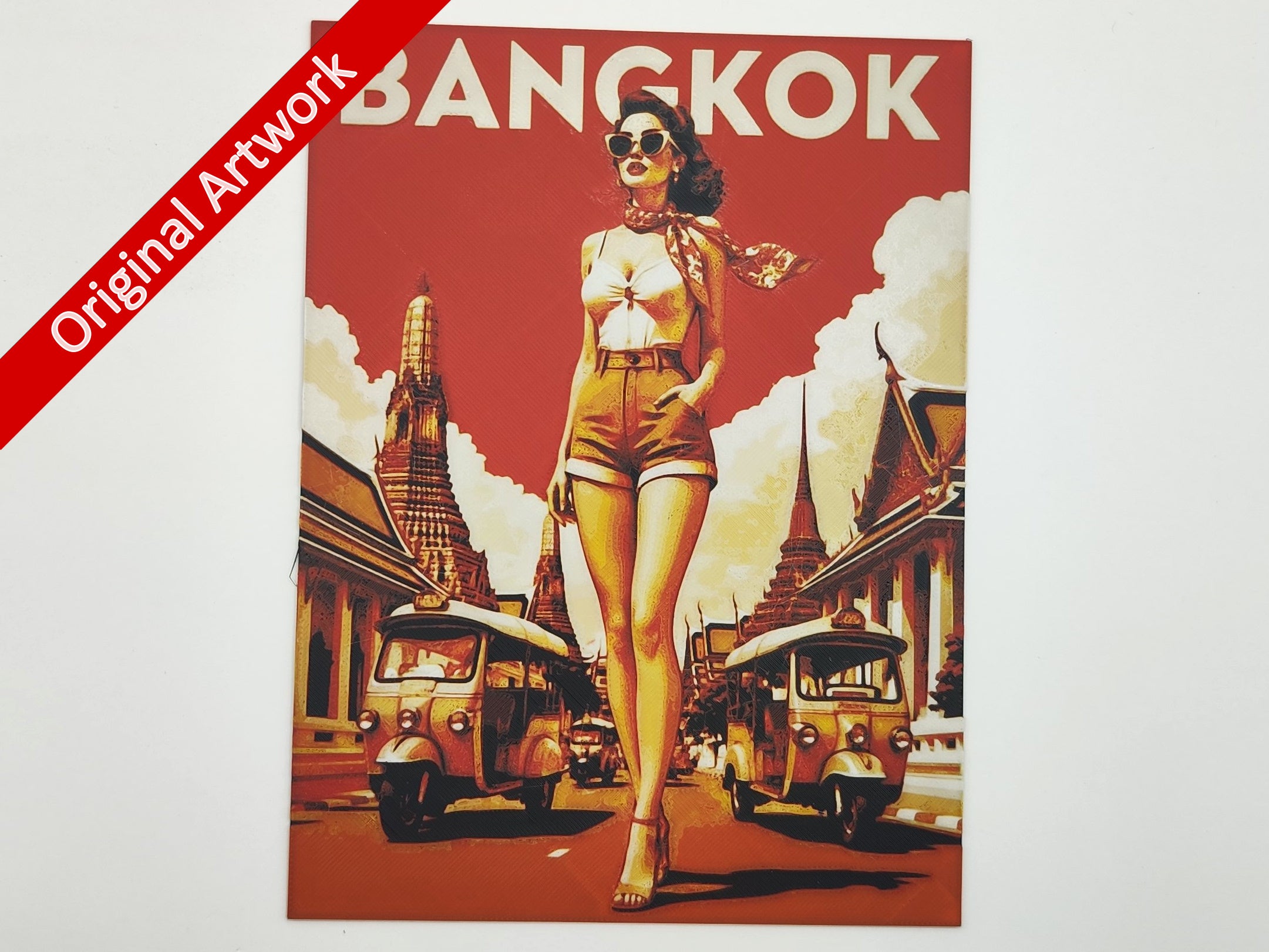 Affiche/poster de pinup Bangkok imprimée en 3d
