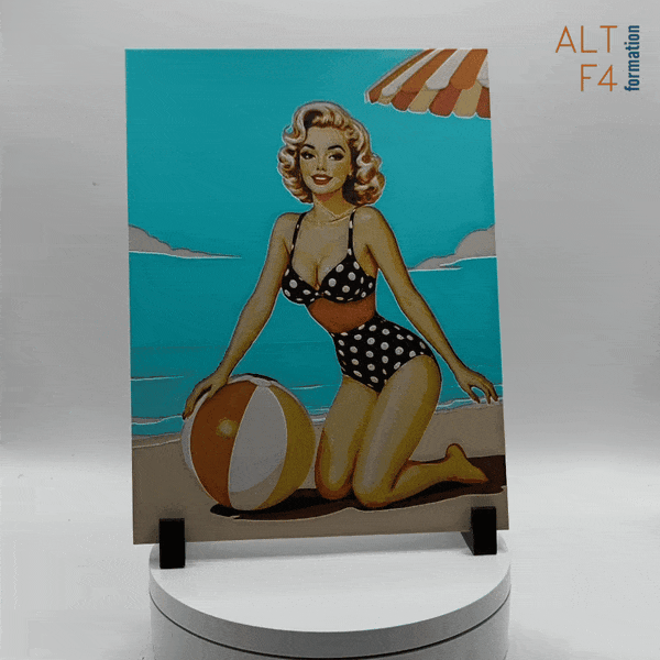 Affiche/poster de pinup Beach_ball imprimée en 3d