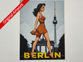 Affiche/poster de pinup Berlin imprimée en 3d