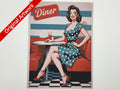 Affiche/poster de pinup Diner imprimée en 3d