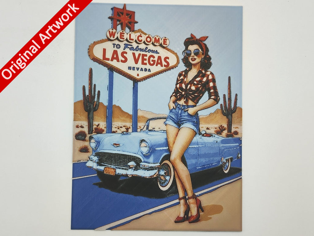 Affiche/poster de pinup Las Vegas imprimée en 3d