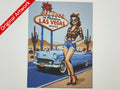 Affiche/poster de pinup Las Vegas imprimée en 3d