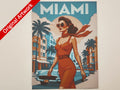 Affiche/poster de pinup Miami imprimée en 3d
