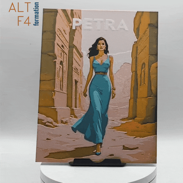 Affiche/poster de pinup Petra imprimée en 3d