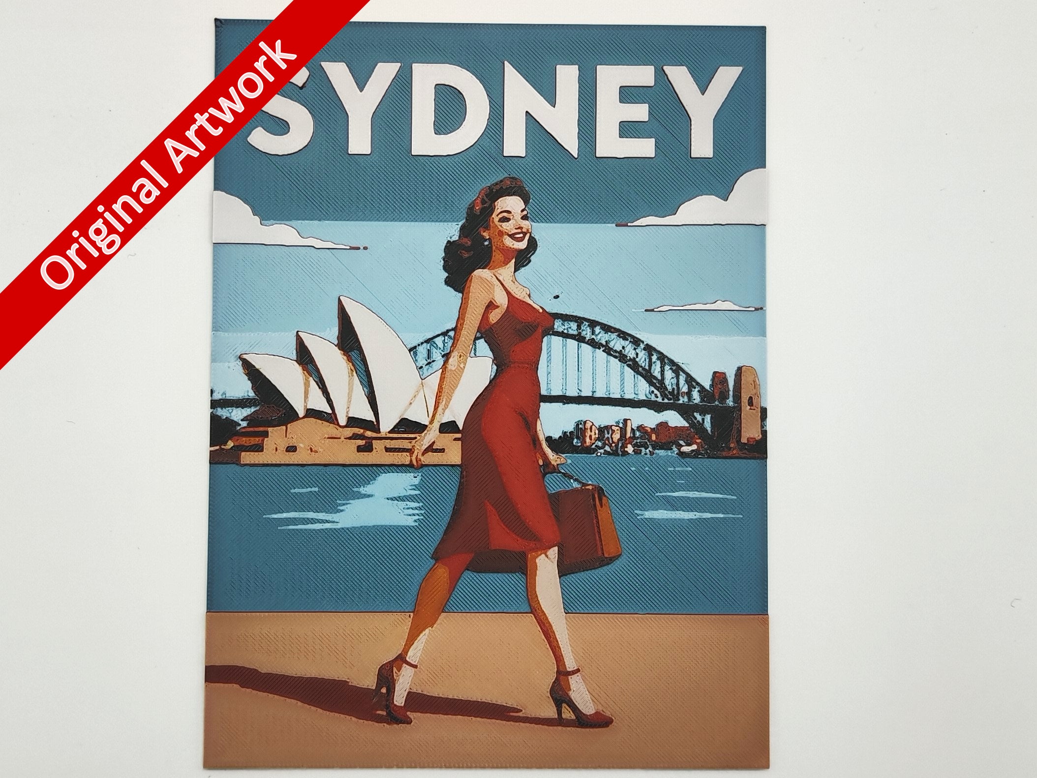Affiche/poster de pinup Sydney imprimée en 3d
