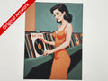 Affiche/poster de pinup Magasin de disques imprimée en 3d