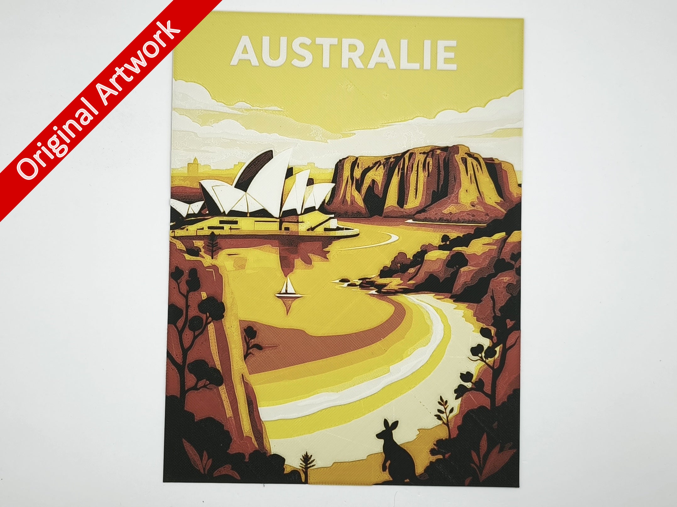 Affiche/poster de voyage du Australie imprimée en 3d 