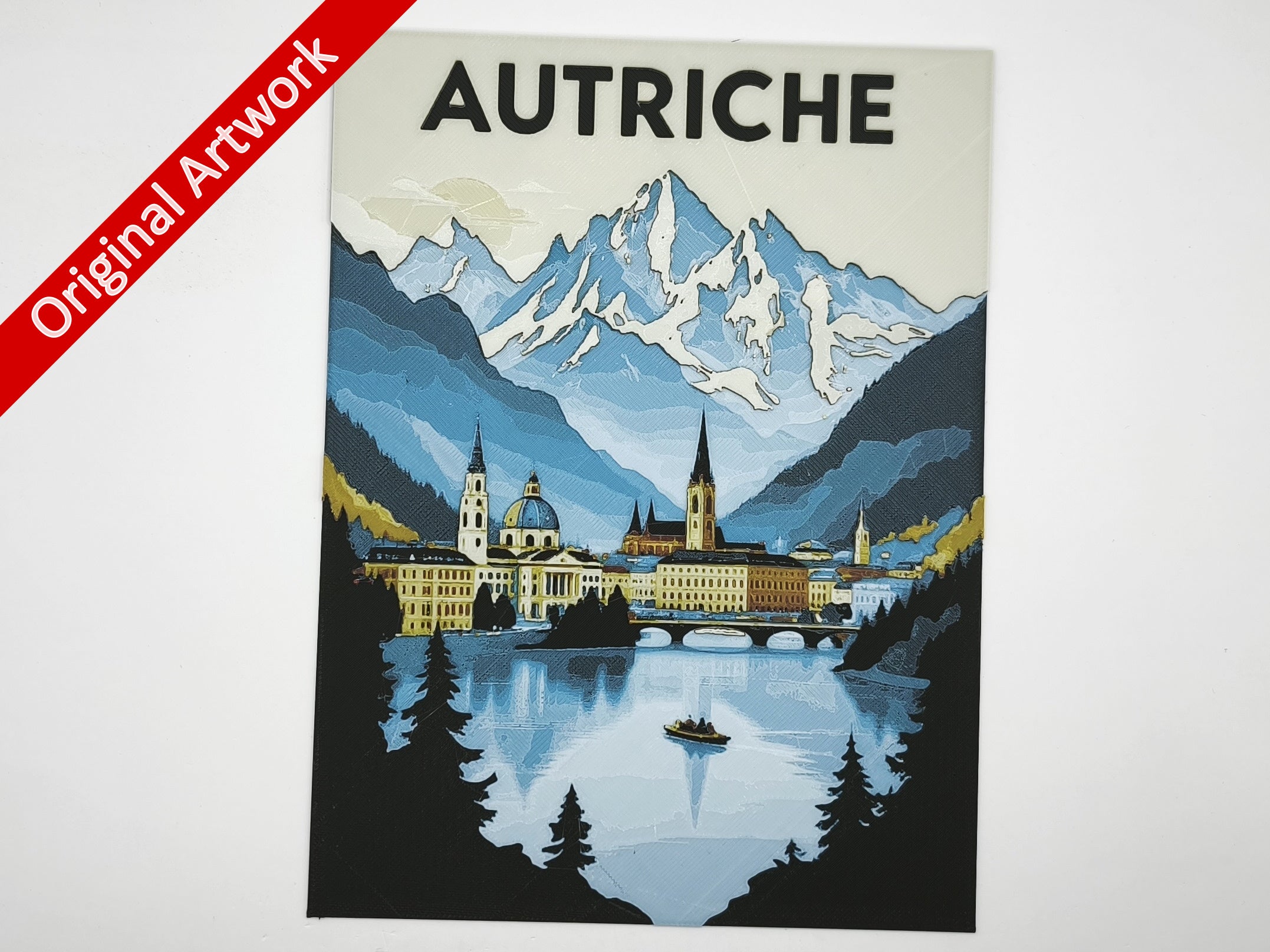 Affiche/poster de voyage du Autriche imprimée en 3d 