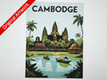 Affiche/poster de voyage du Cambodge imprimée en 3d 