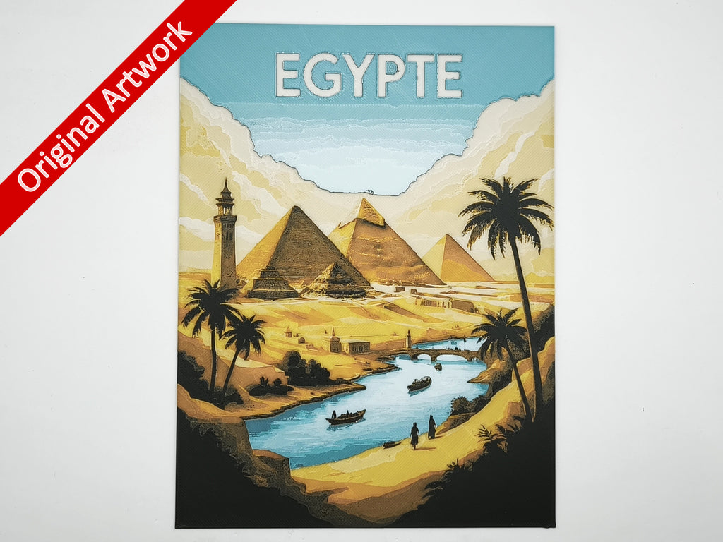 Affiche/poster de voyage du Egypte imprimée en 3d 