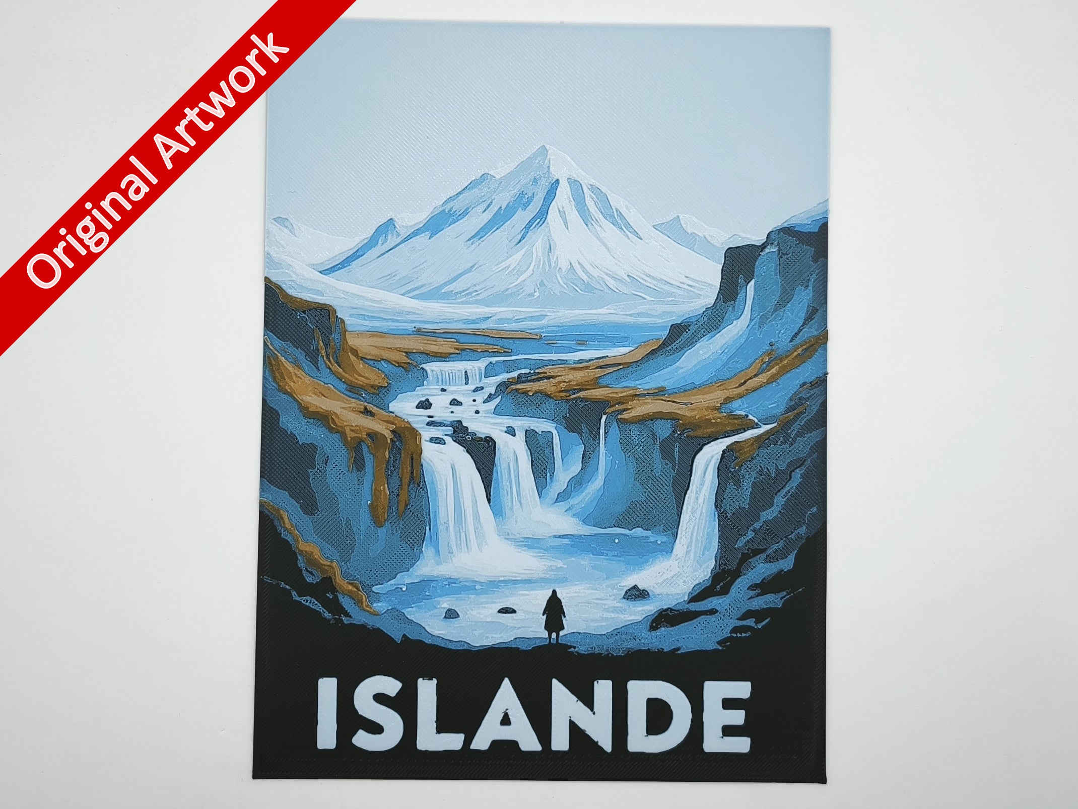 Affiche/poster de voyage du Islande imprimée en 3d 