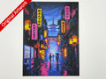 Affiche/poster de voyage de Kyoto imprimée en 3d style cyberpunk
