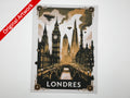 Affiche/poster de voyage de Londres imprimée en 3d style steampunk

