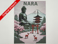 Affiche/poster de voyage de Nara (Japon) imprimée en 3d 