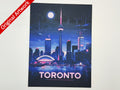 Affiche/poster de voyage de Toronto imprimée en 3d style cyberpunk
