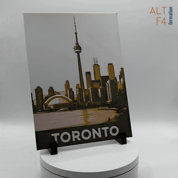 Affiche/poster de voyage de Toronto imprimée en 3d 
