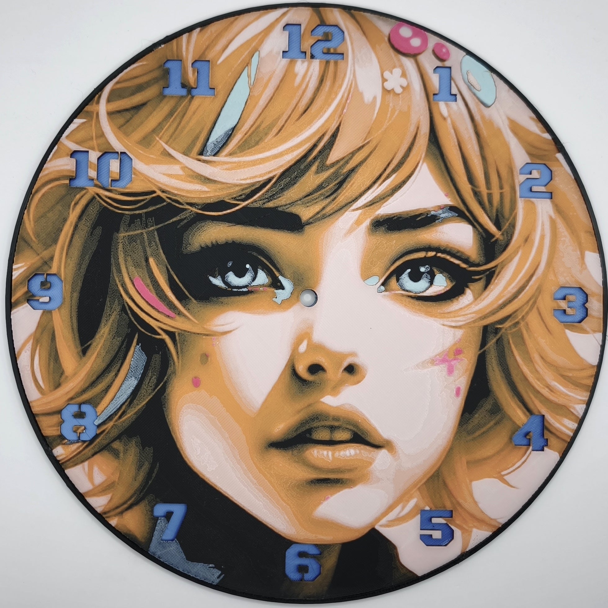 horloge_complete_Flamme_Azur_impression_3D_nombres_couleur_bleu
