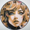 Horloge complète : Flamme et Azur (impression 3D) avec les nombres en couleur noir
